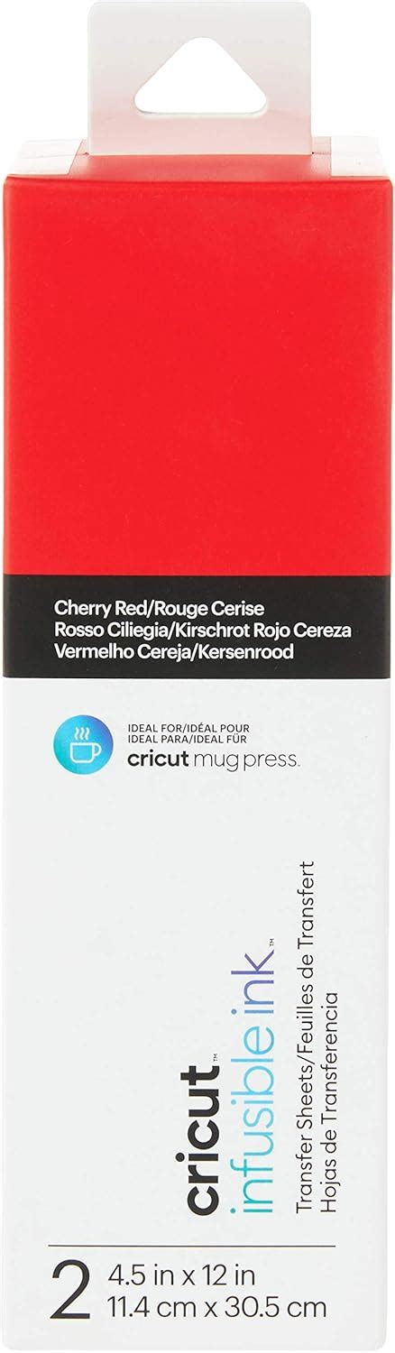 Cricut Joy Infusible Ink Transfer Sheets 2-pack (Cherry Red); Produces vibrant, pro-quality transfers that last a lifetime; Requires compatible Infusible Ink blank (sold separately) and Cricut EasyPress®; For Cricut Joy™ and Cricut EasyPress®